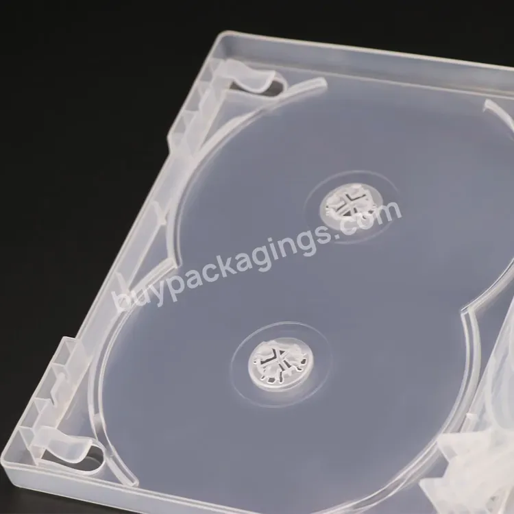 Weisheng 25mm Plastic Dvd Case Pp Transparent Thick 10 12 Disc Packing Storage Dvd Case With 3 Trays