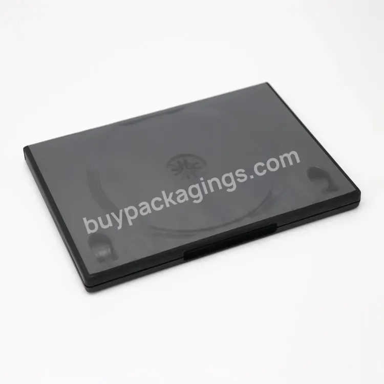 Weisheng Black 2 Disc Dvd Case Plastic Dvd Packaging Container Case 14mm Dvd Case With Book Clips