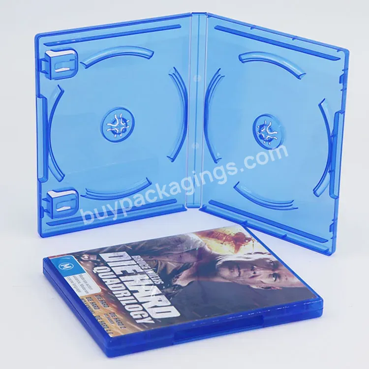 Weisheng Blue Replacement Empty Blu-ray Cd Dvd Double Disc Game Case For Playstation 3 4 5 Ps3 Ps5 Plastic Ps4 Game Case