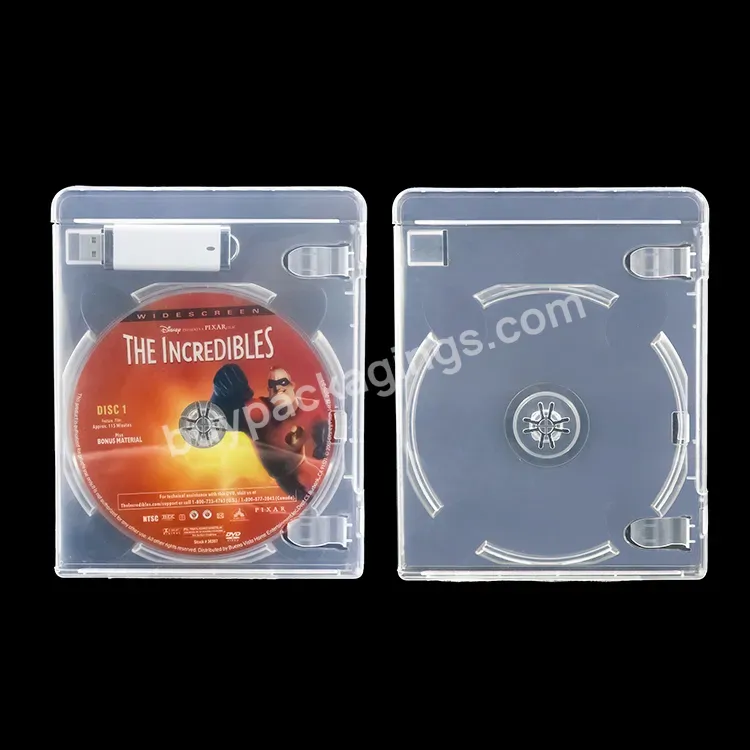 Weisheng Clear Plastic Cd Dvd Double Hard Usb 2.0 3.0 3.1 Storage Laptop Dvd Case With Usb Holder