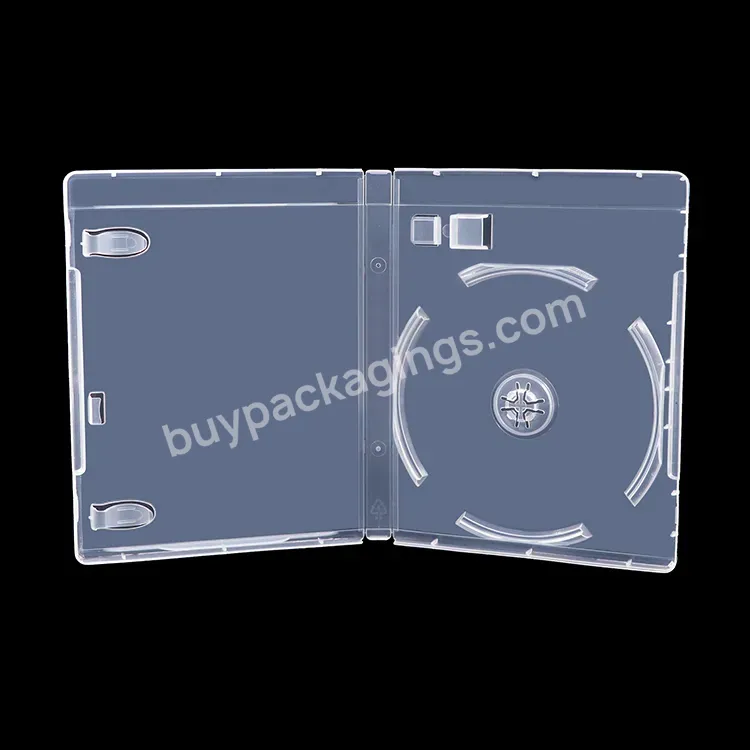 Weisheng Dvd Case With Usb Holder Plastic Usb Flash Drive Case Clear Packaging Box Transparent Case Lid Customized Logo