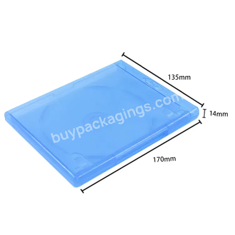 Weisheng Empty Blu Ray Cd Case Plastic Box Bluray Ddisc 50gb Slim Blu-ray Movies Case 14mm Single Bluray Box