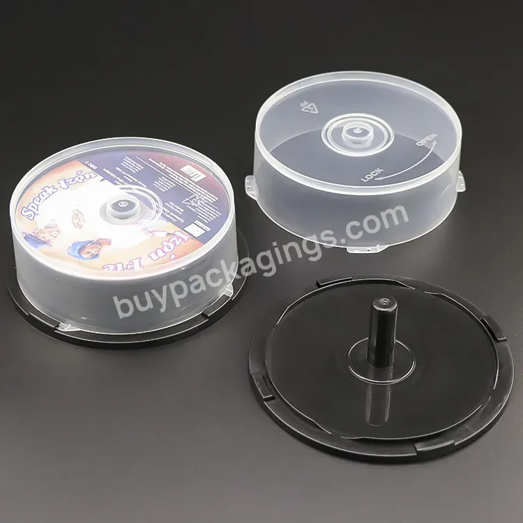 Weisheng Plastic Storage 25discs Cd Cake Box Blank Cd-r Case 52x 700mb Logo Top Audio Dvd Box Blank Cd 52x Cdr Box