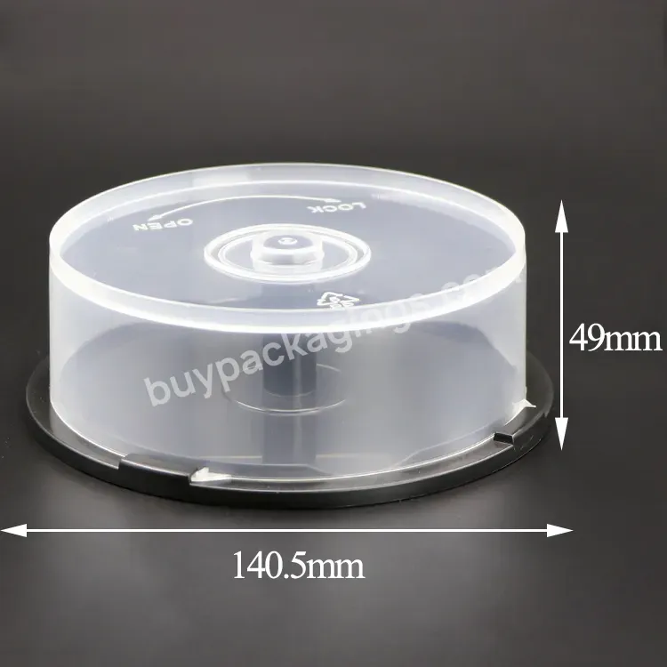 Weisheng Plastic Storage 25discs Cd Cake Box Blank Cd-r Case 52x 700mb Logo Top Audio Dvd Box Blank Cd 52x Cdr Box