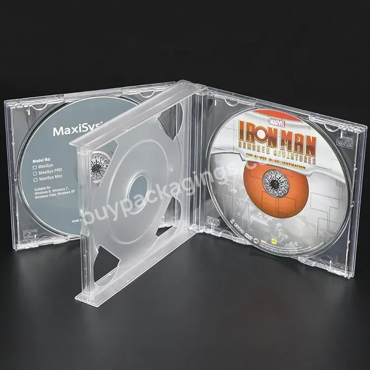 Weisheng Ps New Standard Clear 2 Disc Cd Dvd Sleeves Jewel Case Box Amaray Packaging Hold Cd+dvd 2cd - Buy Cd Case,Cd Dvd Sleeves,Amaray Packaging.