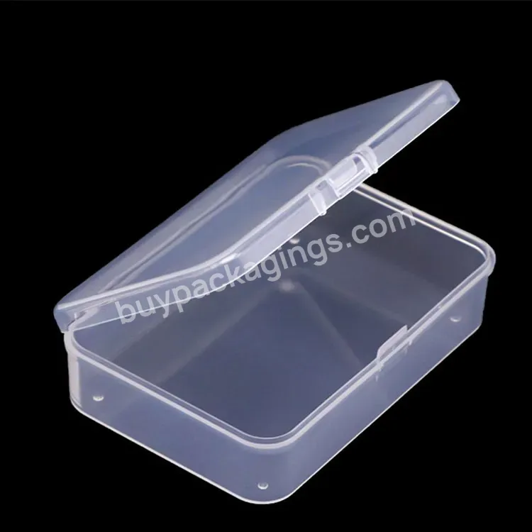 Weisheng Rectangle Hinged Lid Plastic Clear Facial Puff Small Accessory Custom Size Packing Box