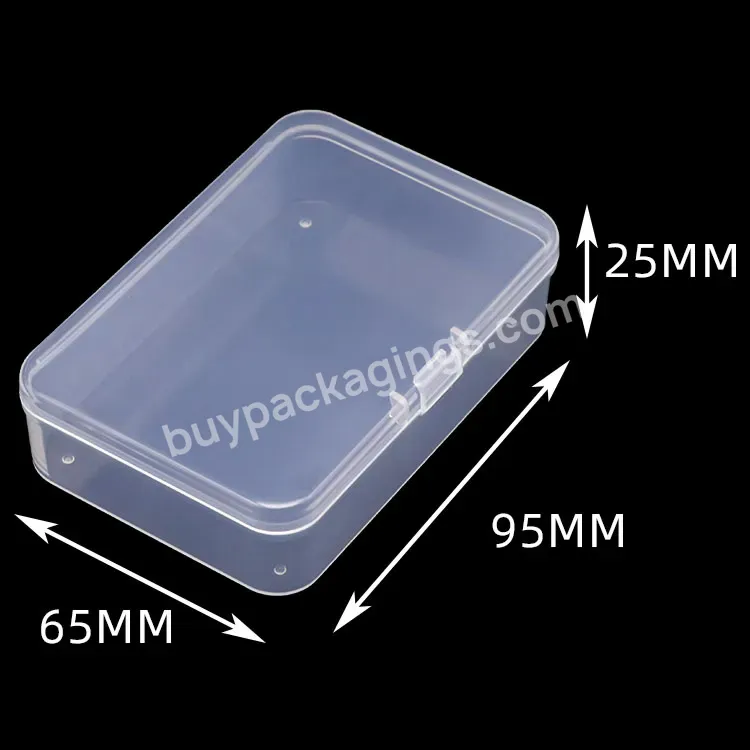 Weisheng Rectangle Hinged Lid Plastic Clear Facial Puff Small Accessory Custom Size Packing Box