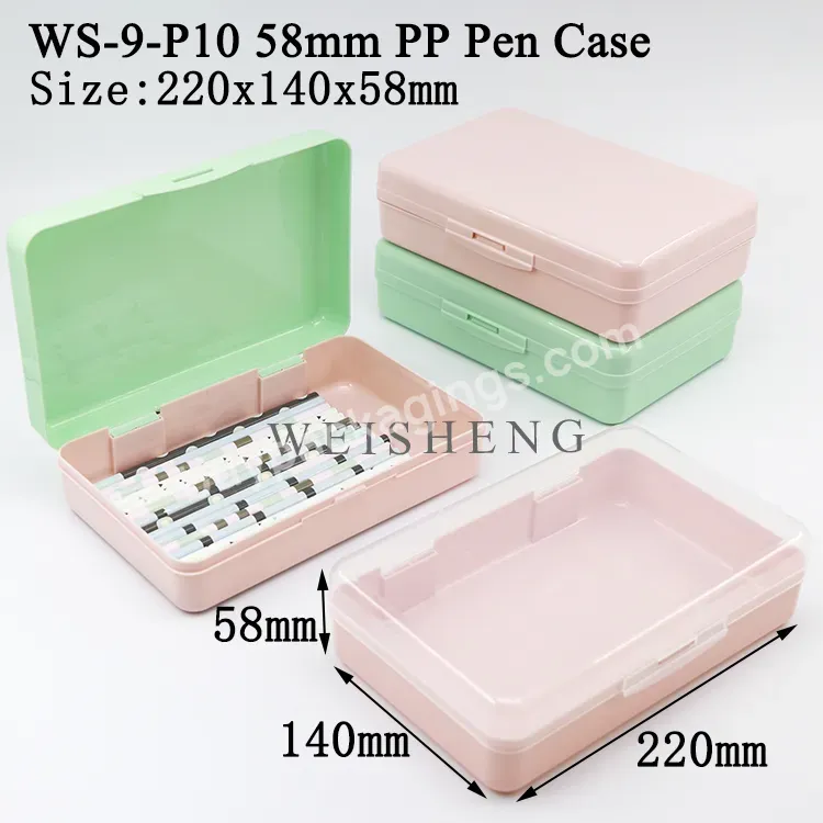 Weisheng Transparent Pen Box Stationery Plastic Crayon Box Office File Large Storage Case I Paid School Custom Pencil Box - Buy Custom Pencil Box,Storage Case,Pen Box Stationery.