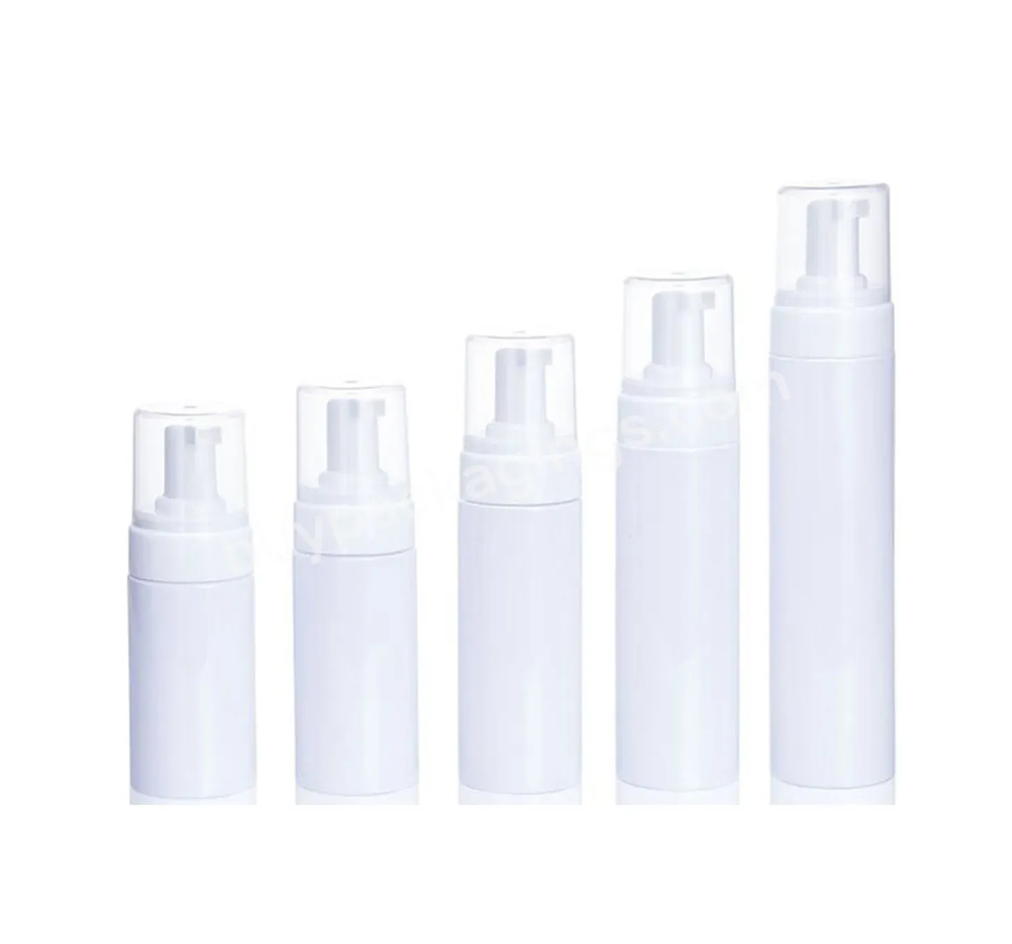 White 100ml 200ml Pet Foam Pump Bottle Empty Shaving Cream Facial Cleanser Packaging Plastic Foam Bottle Cosmetic Container