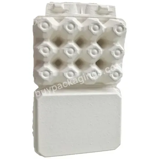 White 12 Holes Pulp Fiber Quail Egg Top Flats Cartons Recycled Cardboard Paper For Dozen Display Filler Tray Holder