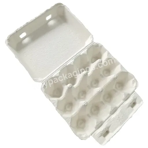 White 12 Holes Pulp Fiber Quail Egg Top Flats Cartons Recycled Cardboard Paper For Dozen Display Filler Tray Holder