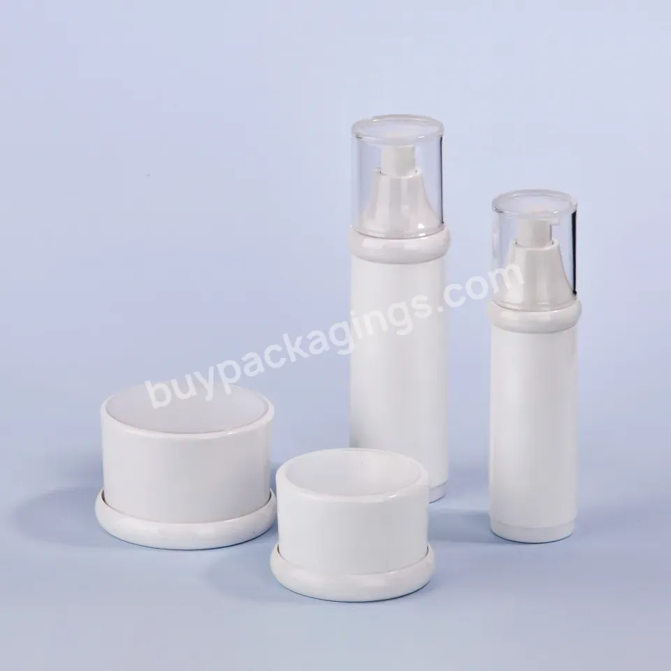 White 30ml 60ml 100ml 120ml Double Wall Pet Cosmetic Lotion Bottle Eye Cream Skincare Serum Lotion Pump Bottle