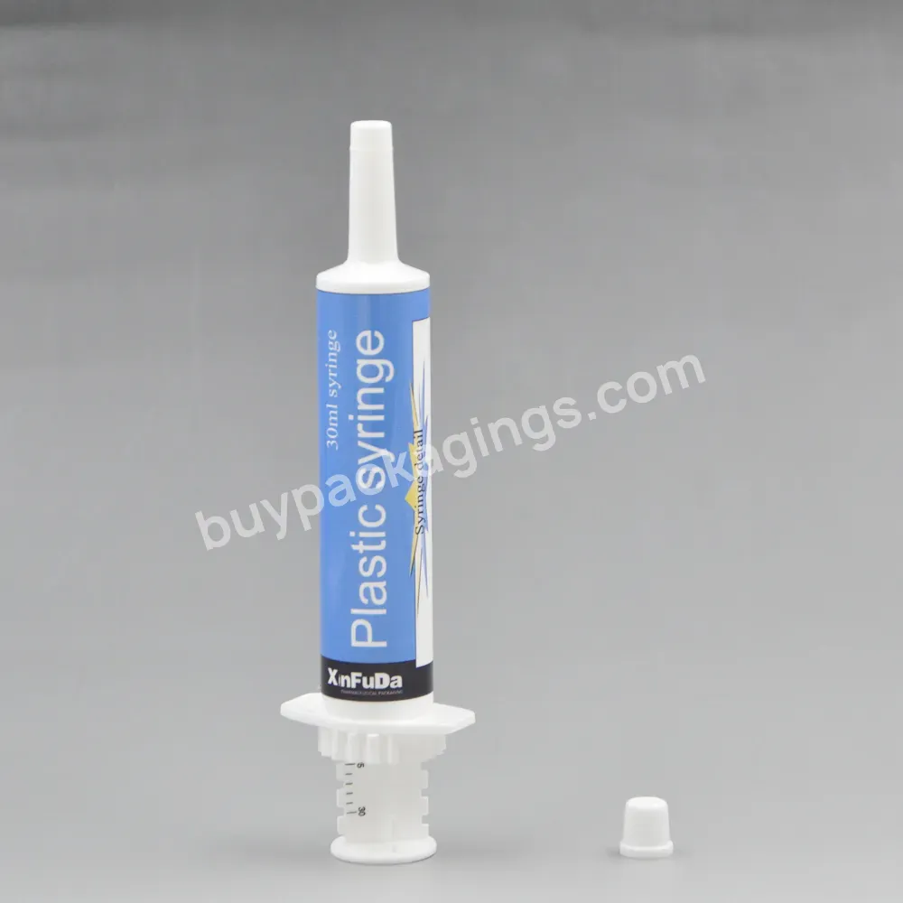 White 30ml Veterinary Large Plastic Syringes For Packaging Horse Equine Paste - Buy Veterinary Large Plastic Syringes,Syringes For Equine Paste,Plastic Veterinary Syringe.