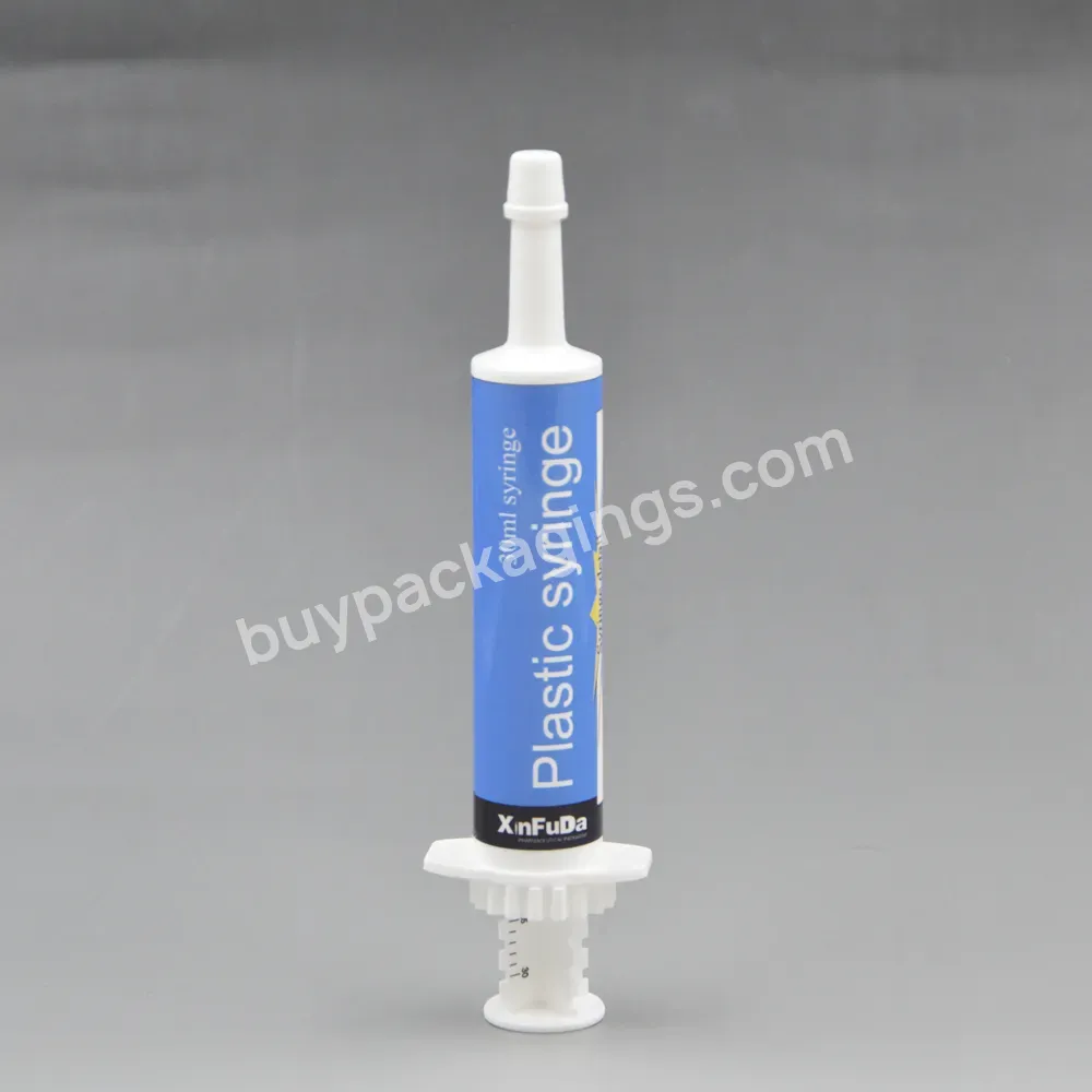 White 30ml Veterinary Large Plastic Syringes For Packaging Horse Equine Paste