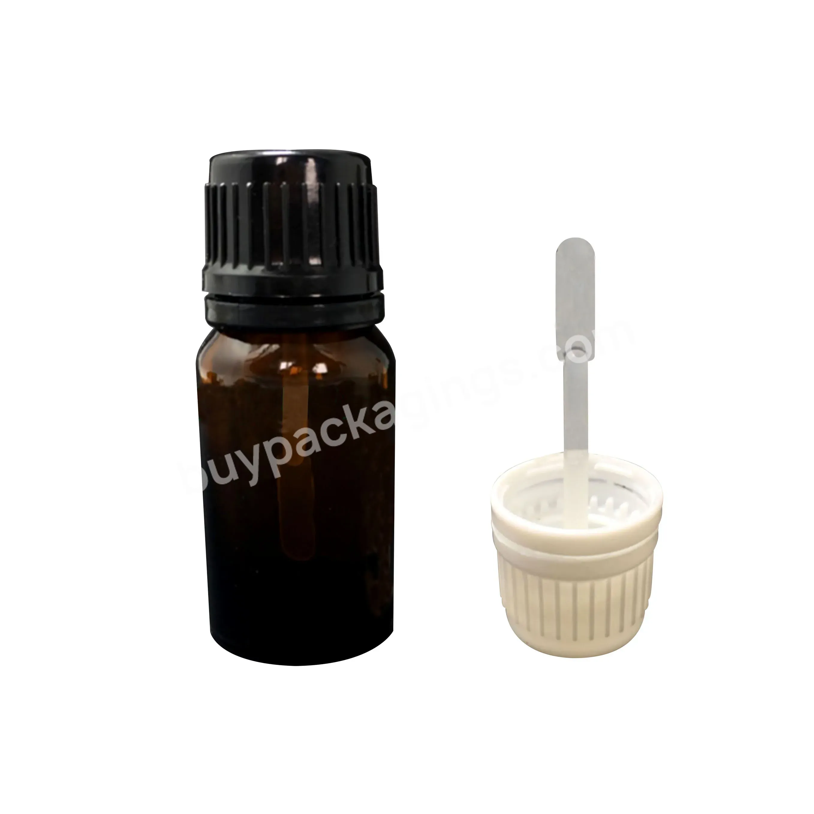 White Black Essential Oil Cap Flat Brush Cap Tamper Proof 18/410 Screw Lid