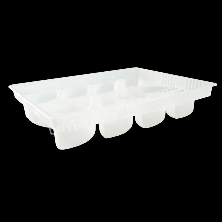White Blister Plastic Pp Divided Frozen Food Dumpling Tray