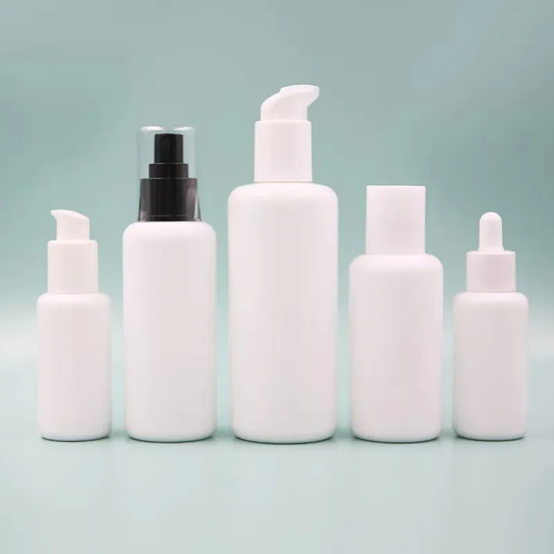 White Color Emulsion Glass Spray Bottle Oil Pump Bottle Skin Care Products Glass Bottles