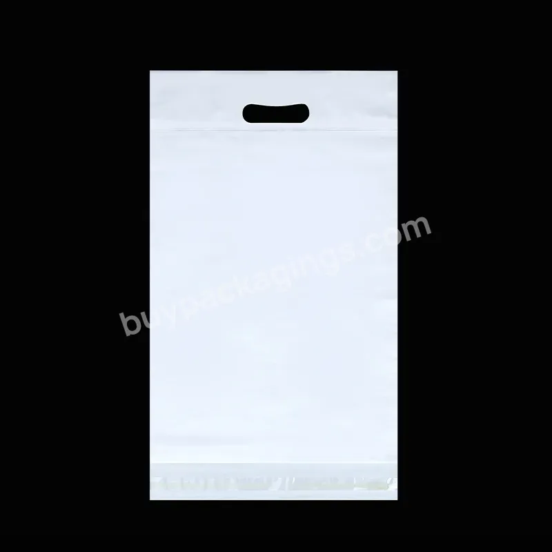 White Custom Logo Printed Courier Shipping Package Postage Parcel Mailing Poly Mailers With Handle