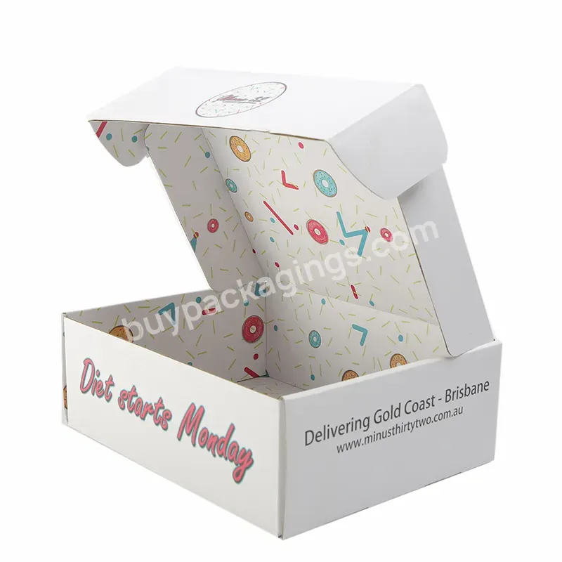 White Custom Printed Design Roll End Mailing Box Paper Mailer Box Packaging For Cosmetic