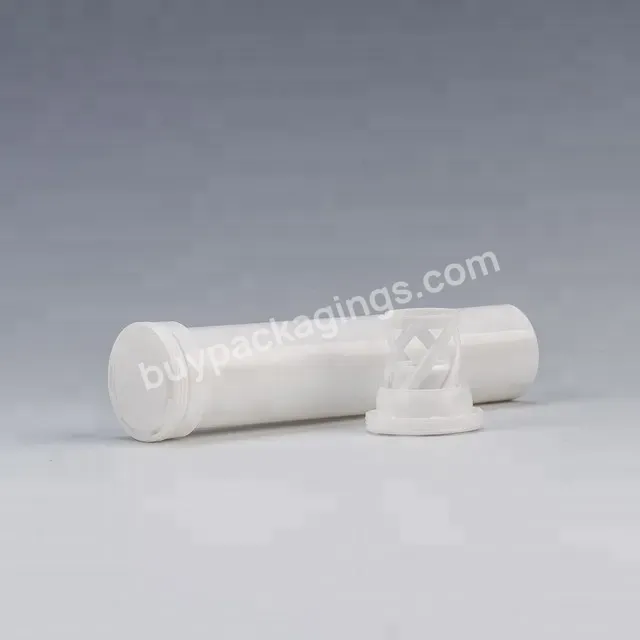 White Custom Supplement Packaging 133mm Length Effervescent Tablet Bottle Effervescent Tablet Tubes With Moisture Proof Cap