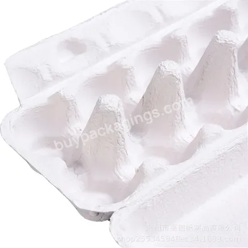 White Eco Friendly 12 Holes Pulp Fiber Quail Egg Top Flats Cartons Recycled Cardboard Paper For Dozen Display Filler Tray Holder