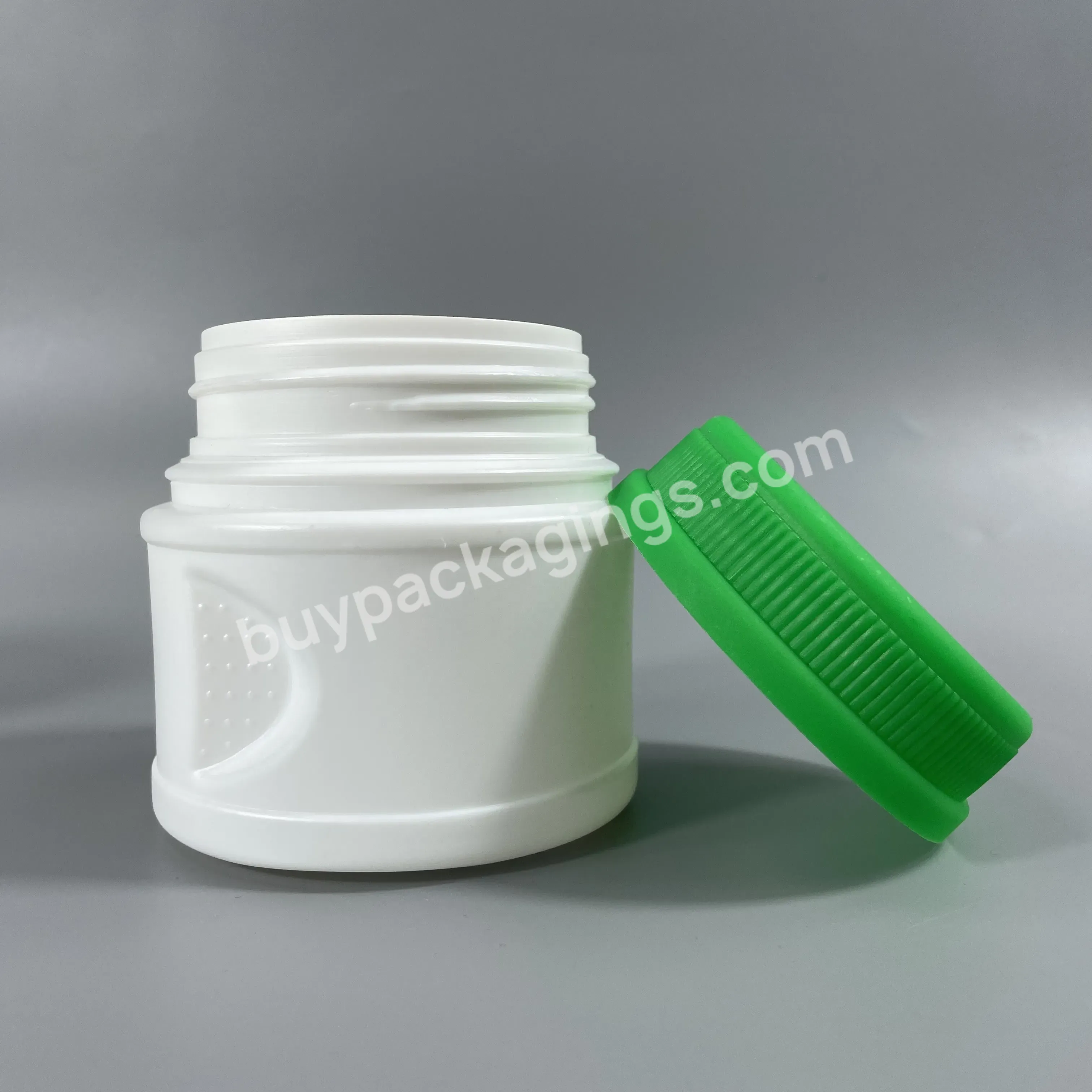 White Food Powder Packaging Bottle With Screw Cap Induction Seal Hdpe Refillable Whey Protein Powder Jars