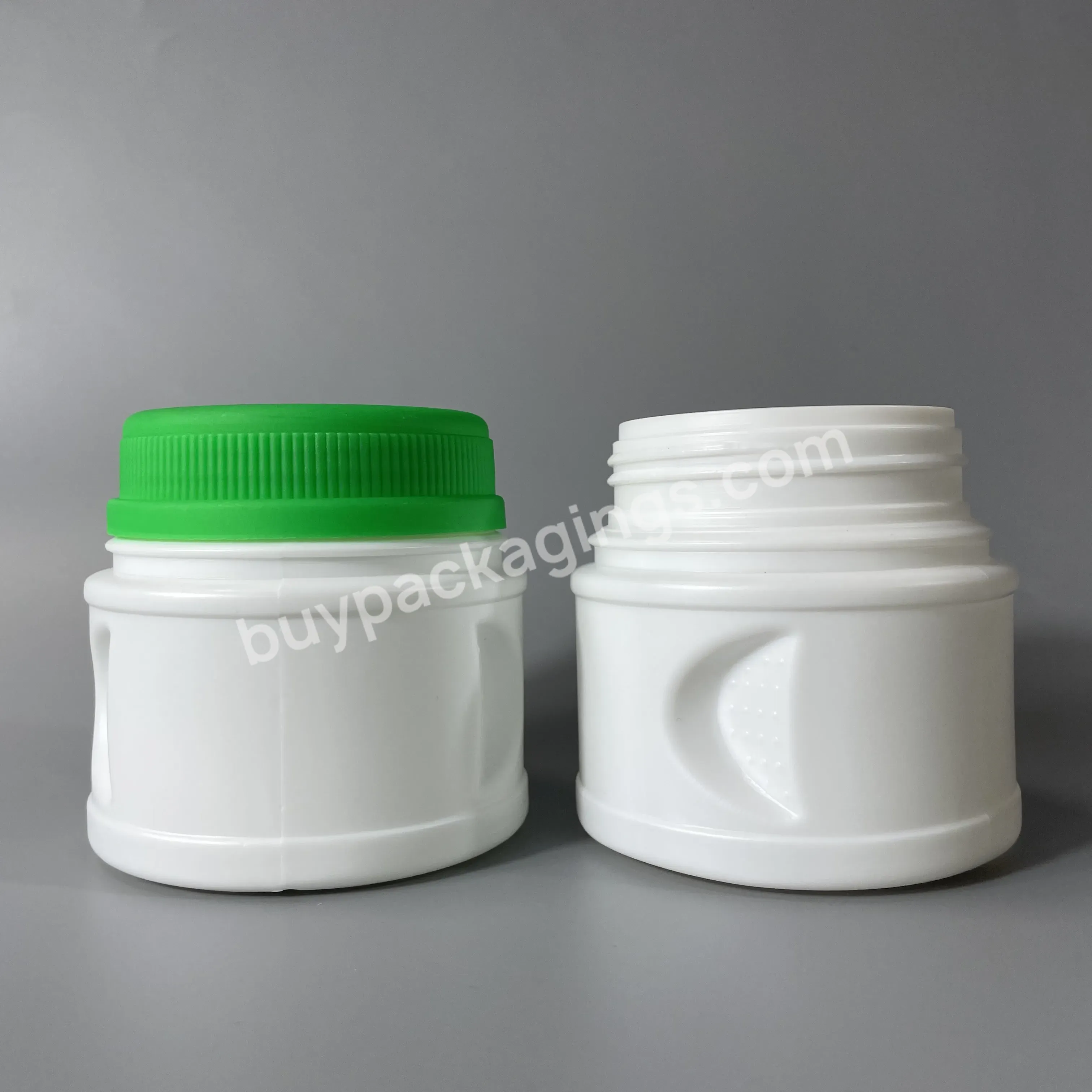 White Food Powder Packaging Bottle With Screw Cap Induction Seal Hdpe Refillable Whey Protein Powder Jars