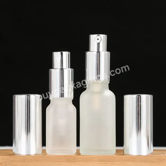 White Frosted Glass Pump Perfume Spray Mist Cosmetic Bottles 5ml/10ml/15ml/30ml/50ml/100ml