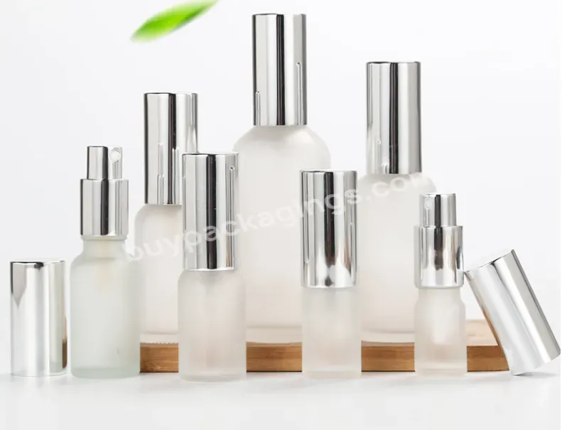 White Frosted Glass Pump Perfume Spray Mist Cosmetic Bottles 5ml/10ml/15ml/30ml/50ml/100ml