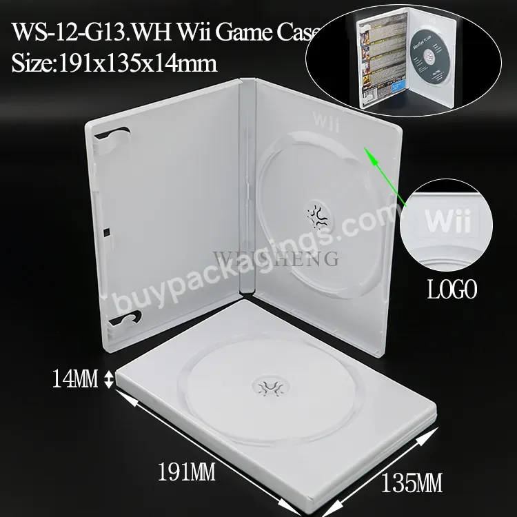 White Gta 5 Single Cd Disc Video Clear Game Box Molded Classic Ps Blank Disks Game Case For Nintendo Wii U Nes