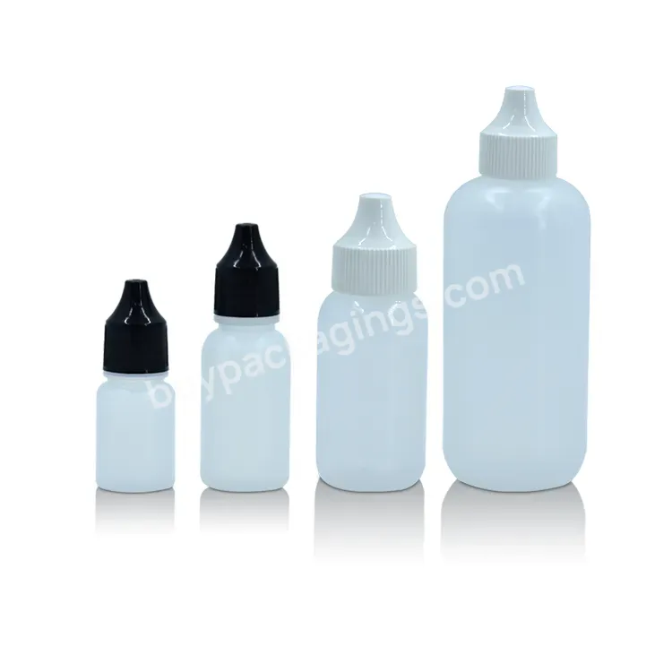 White Hdpe 7.5ml 15ml 30ml 120ml Plastic Eye Drops Liquid Container Dropper Medical Squeeze Bottle