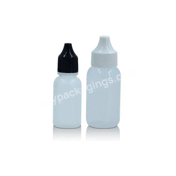 White Hdpe 7.5ml 15ml 30ml 120ml Plastic Eye Drops Liquid Container Dropper Medical Squeeze Bottle