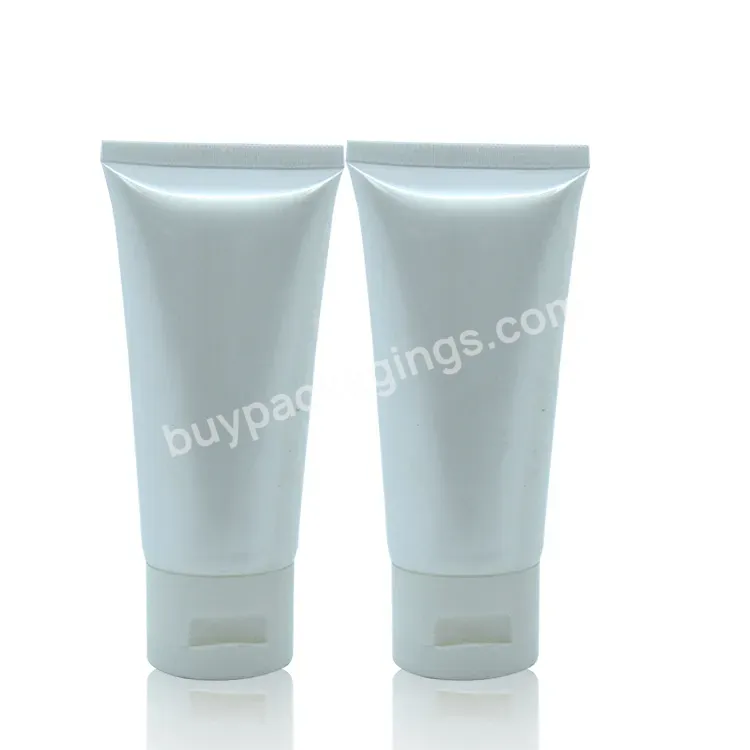 White Hdpe Empty Facial Cream Cleanser Cosmetic Body Cream Packaging Plastic Soft Tube