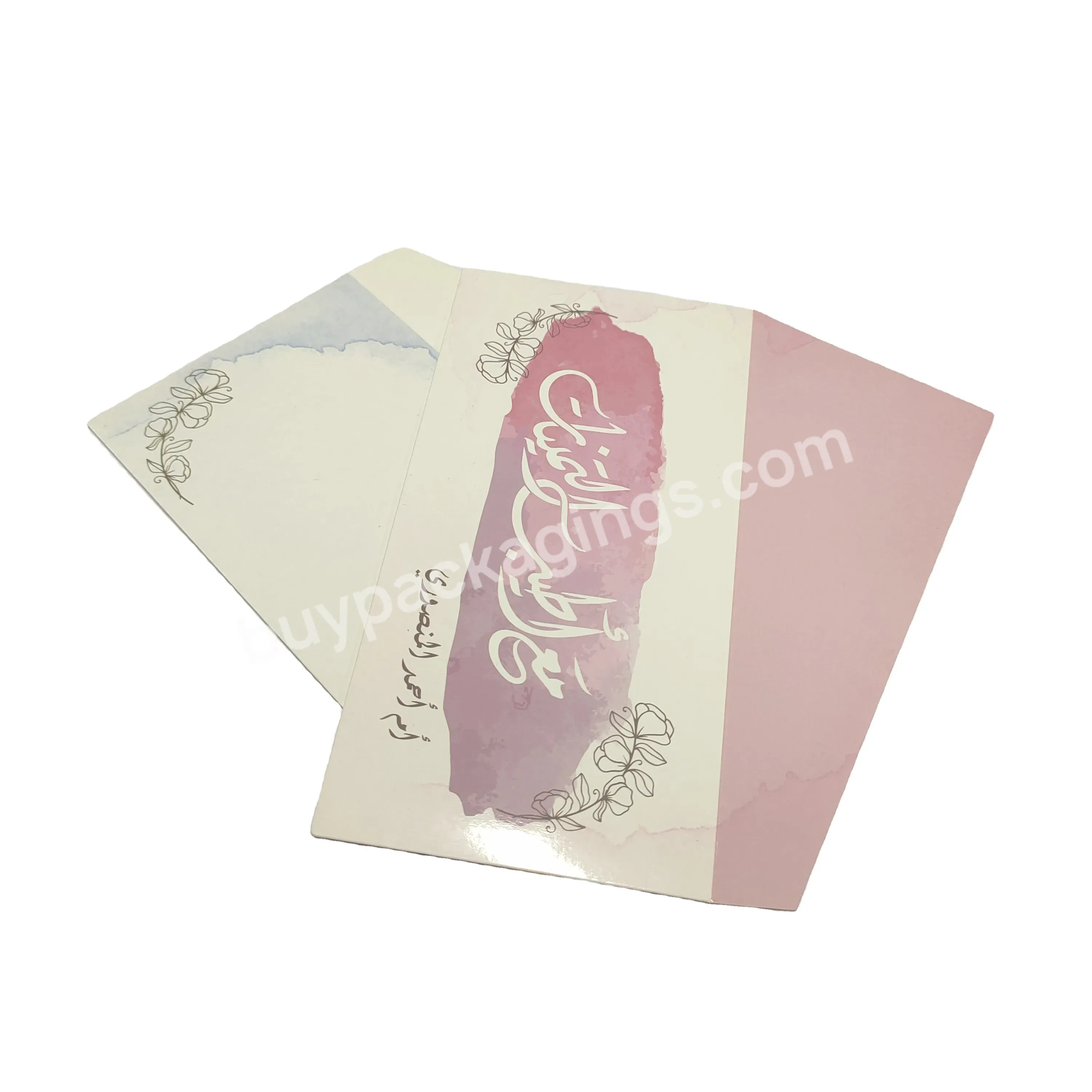 White Kraft Paper Envelope Custom Logo For Greeting Card Packaging