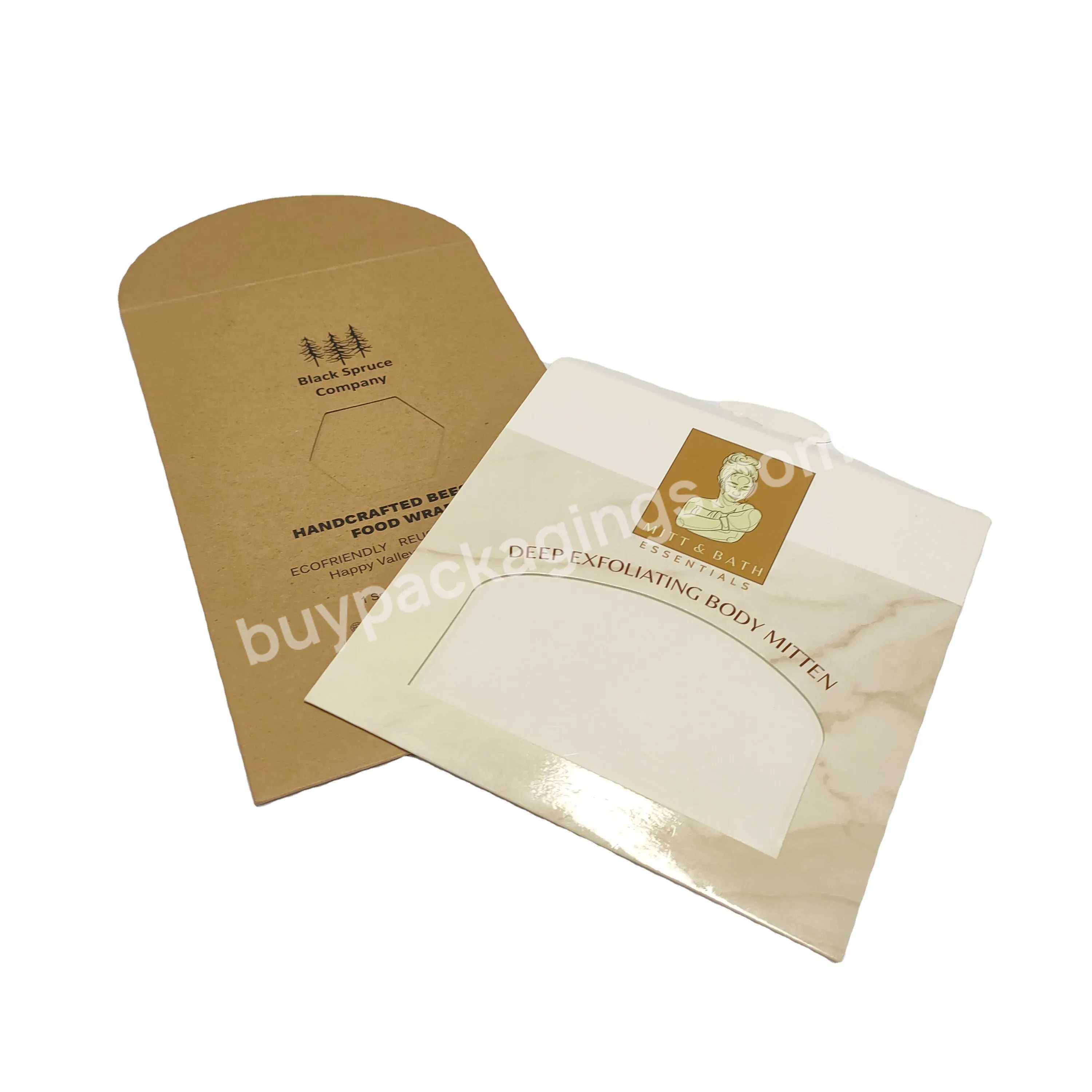 White Kraft Paper Envelope Custom Logo For Greeting Card Packaging