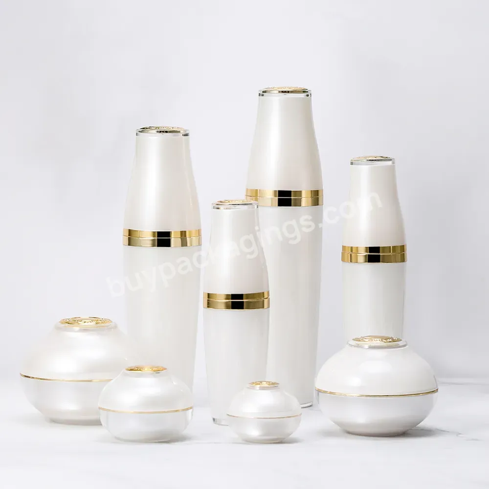 White Light Luxury With Pattern Dome Phnom Penh Multi-size Lotion Cream Set Packaging Container With Pump Head