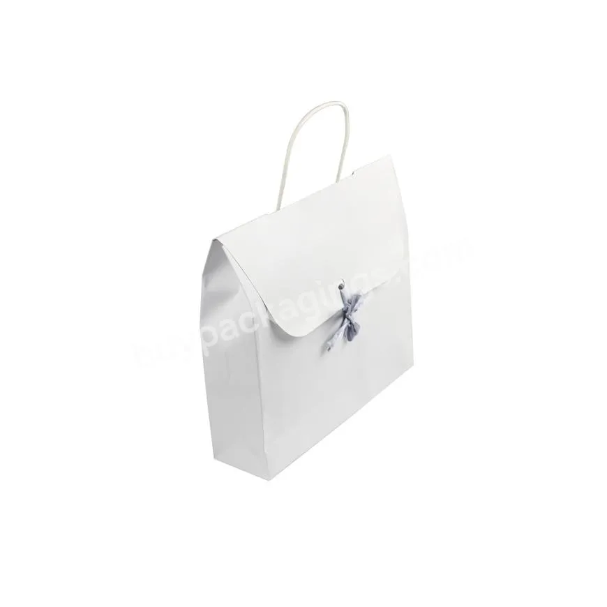 white paper bride paper gift bags retail rope handle wedding bags gift guest