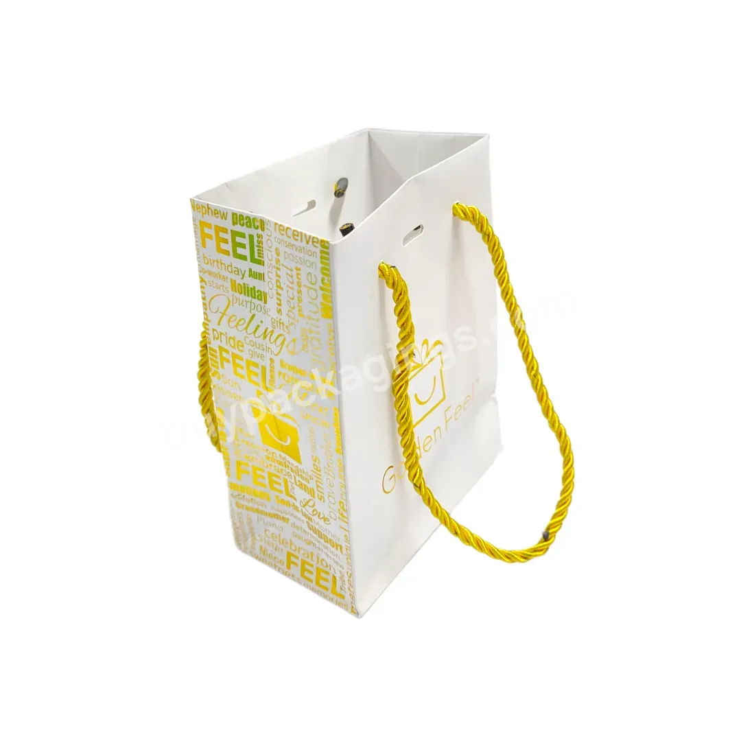 White Paper Handbags Custom Luxury Logo Eco Friendly Packaging Bags