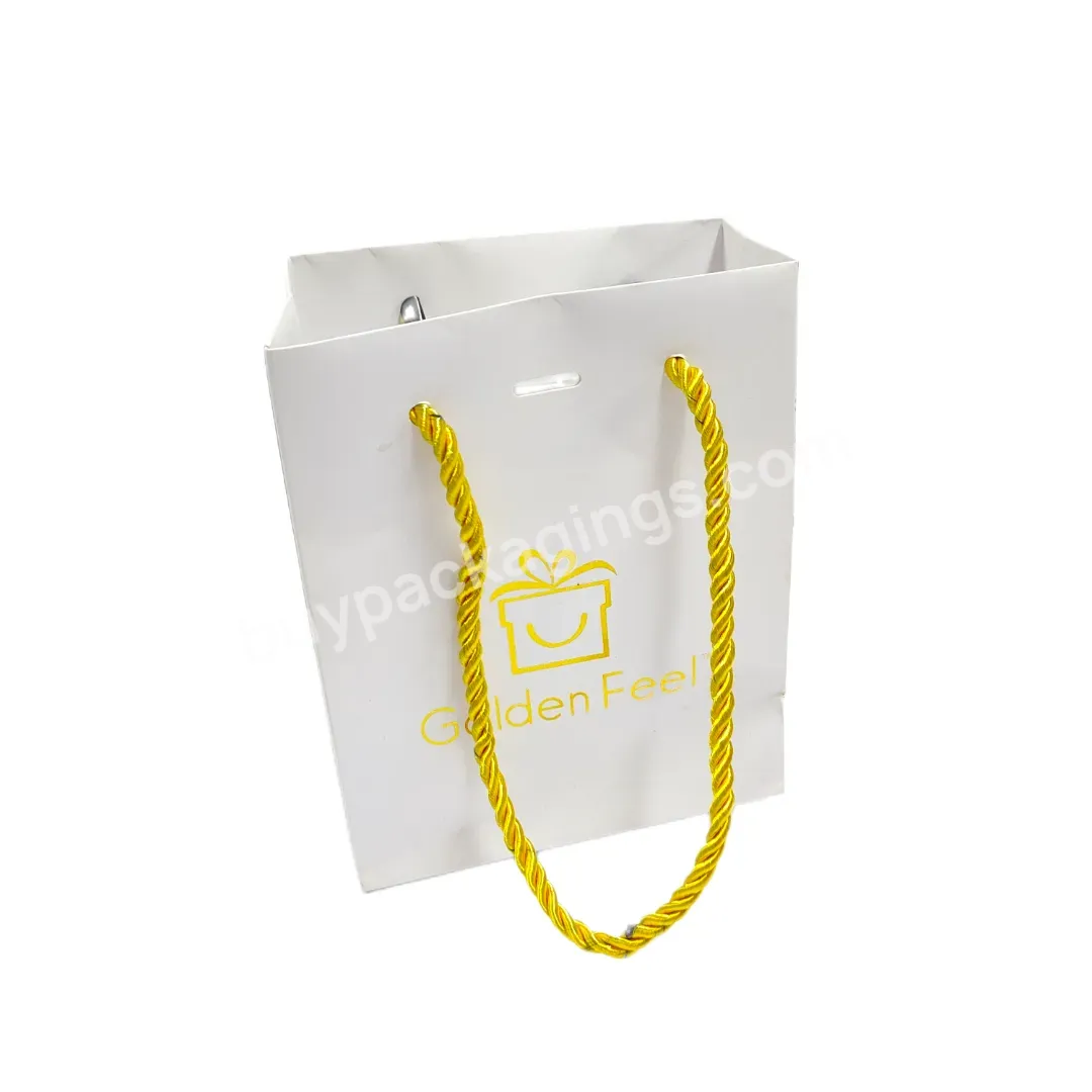 White Paper Handbags Custom Luxury Logo Eco Friendly Packaging Bags
