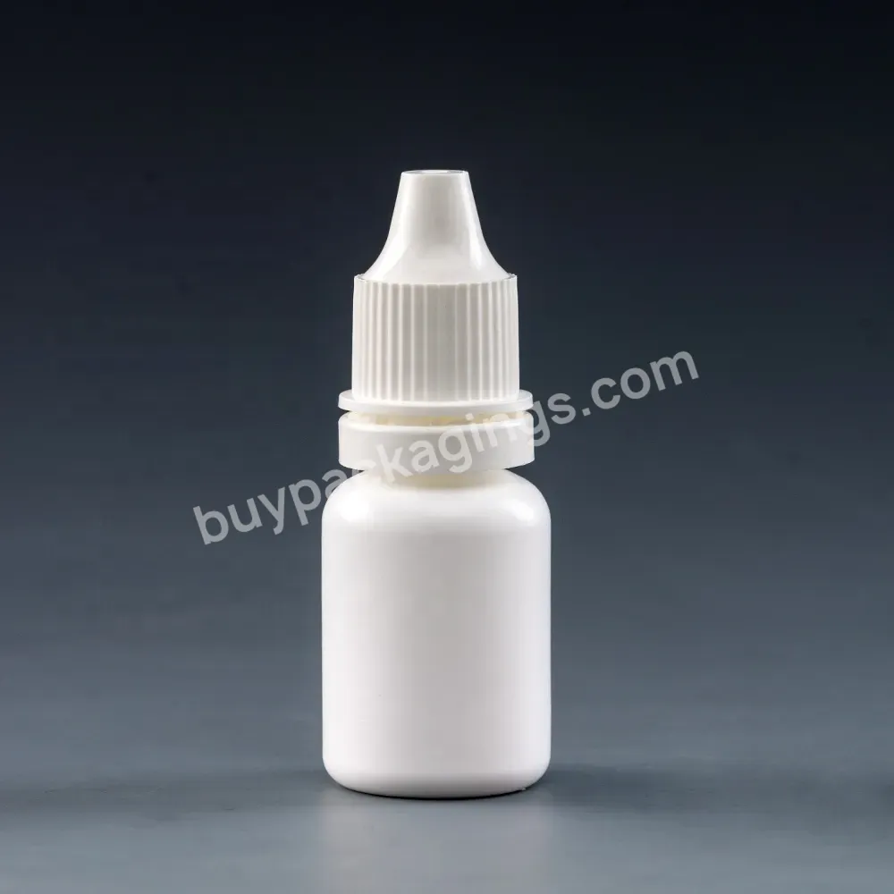 White Pe 5ml 10ml Plastic Eye Drops Container Dropper 5ml 10ml Medical Squeeze Bottle