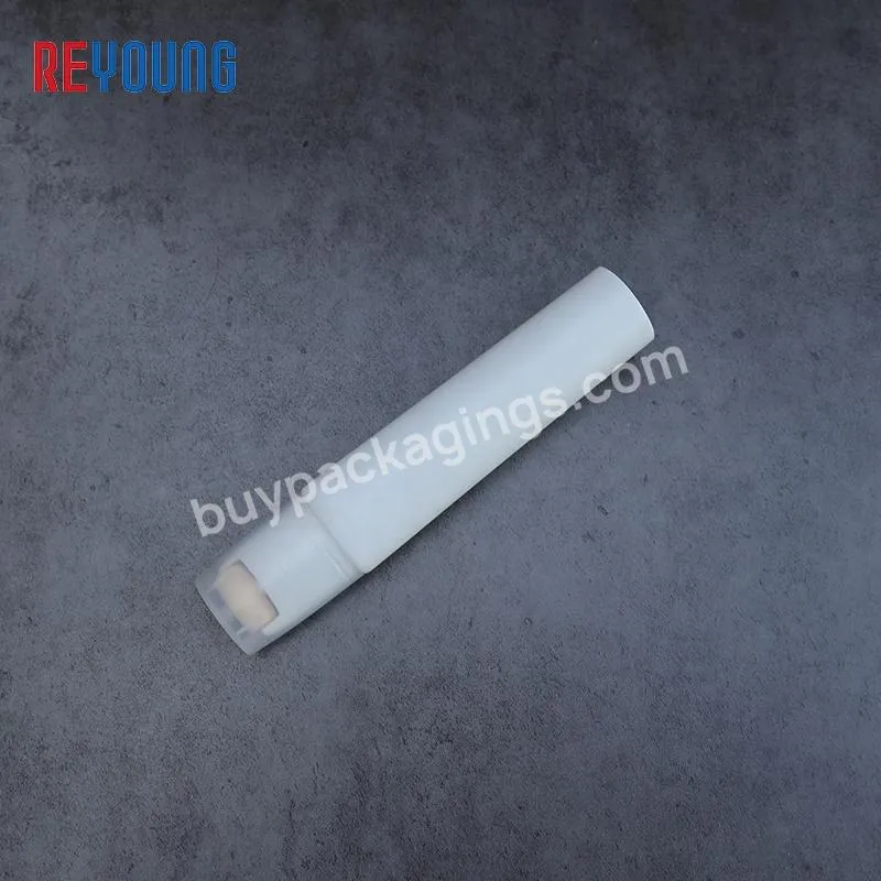 White PE Biodegradable Sponge Roller Applicator Cosmetic Tube Plastic Soft Touch Tubes For Skin Care