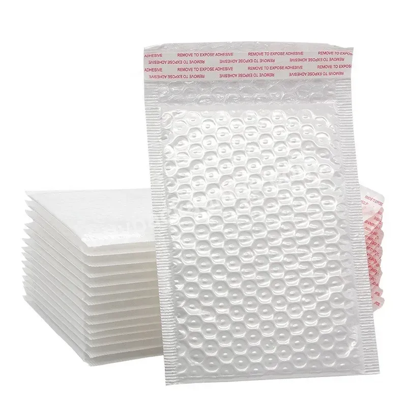 White Plastic Pearlescent Polymailer Padded Bubble Envelope Bag