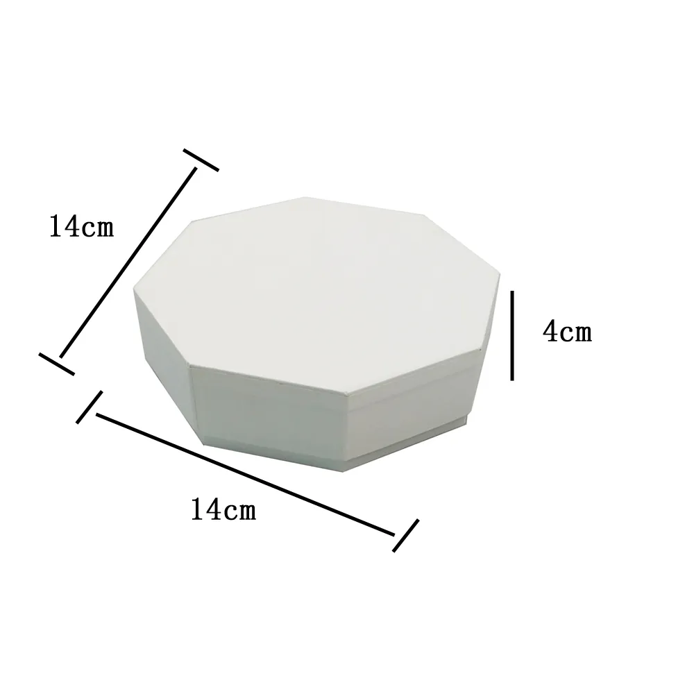 white Polygon cardboard  box for  cosmetic packaging chocolate or candy