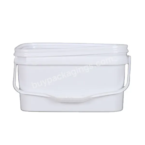 White Rectangular 1 Gallon 5 Gallon Square Bucket Plastic Pails Lid