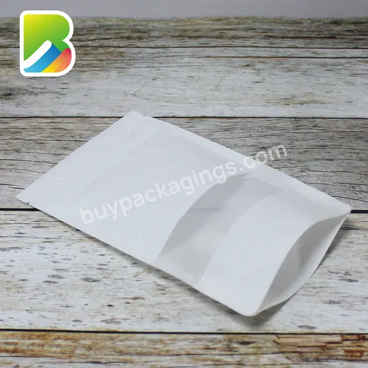 White Rice With Window Bag Professional Matt Ziplock Biodegradable Compostable Copper Paper Stand Up Pouch