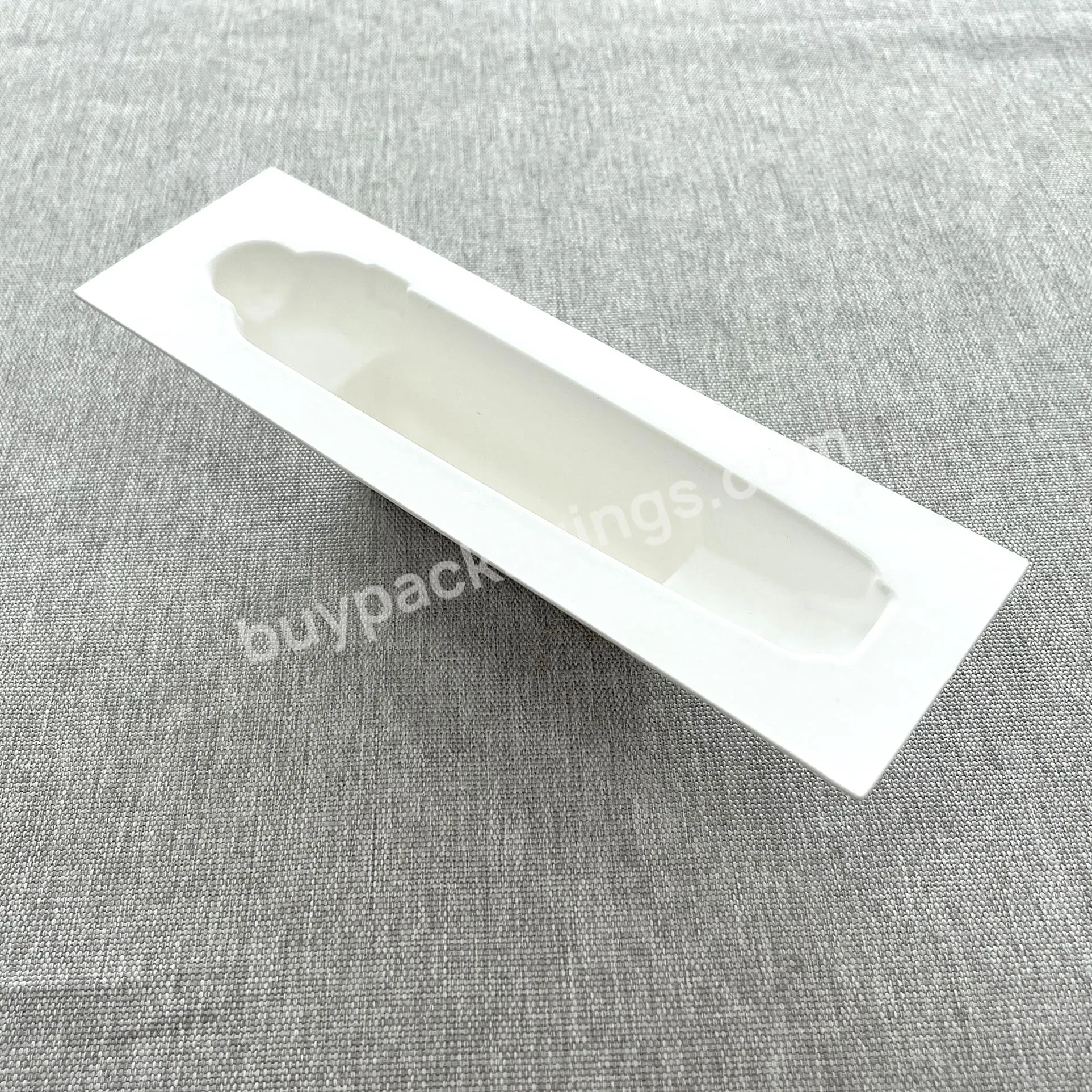 White Sugarcane Bagasse Material Custom Logo Printed Paper Pulp Electronics Packaging Paper Inner Tray