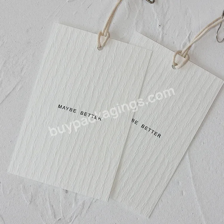 White Texture Paper Luxury Style Hang Tags Hang Tags Merchandise Tags With String - Buy Hang Tags,Tags For Clothing,Shipping Tags.