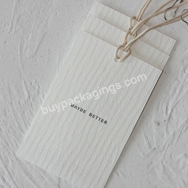 White Texture Paper Luxury Style Hang Tags Hang Tags Merchandise Tags With String - Buy Hang Tags,Tags For Clothing,Shipping Tags.