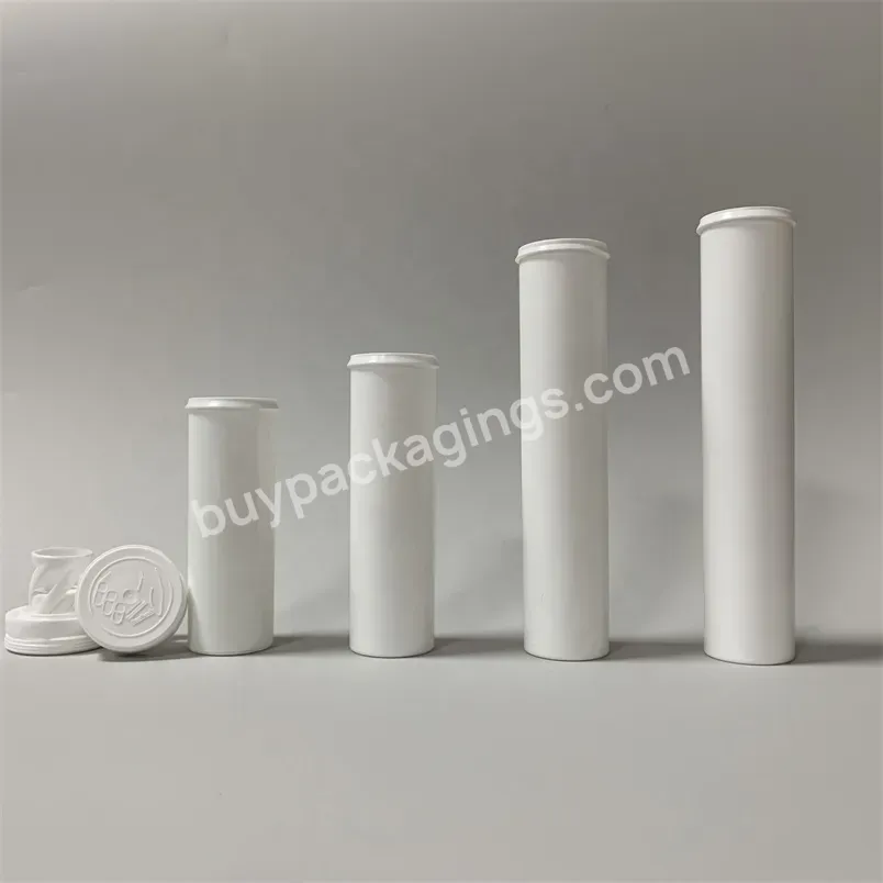 White Vitamin Table Packaging Bottle Thin Wall Plastic Tube Container With Silica Gel Cap For Electrolytes Effervescent Tablet