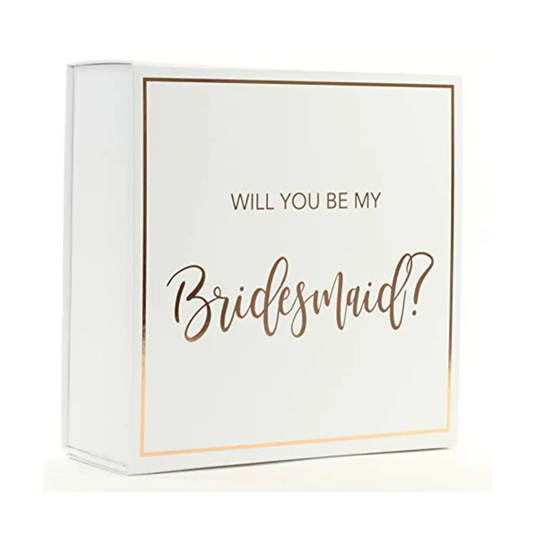 White Will You Be My Bridesmaid Proposal Box